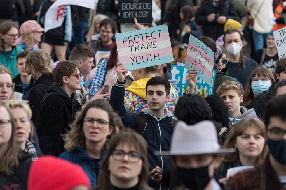 LONDON-PROTEST/TRANSGENDER-BAN