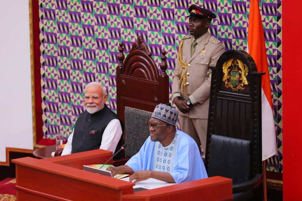 GHANA-INDIA-DIPLOMACY-PARLIAMENT