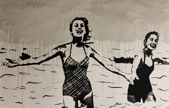 Warum macht sie nicht mit  2015  Acryl auf Leinwand 150 x 100 cm  ©Holger Zimmermann.JPG