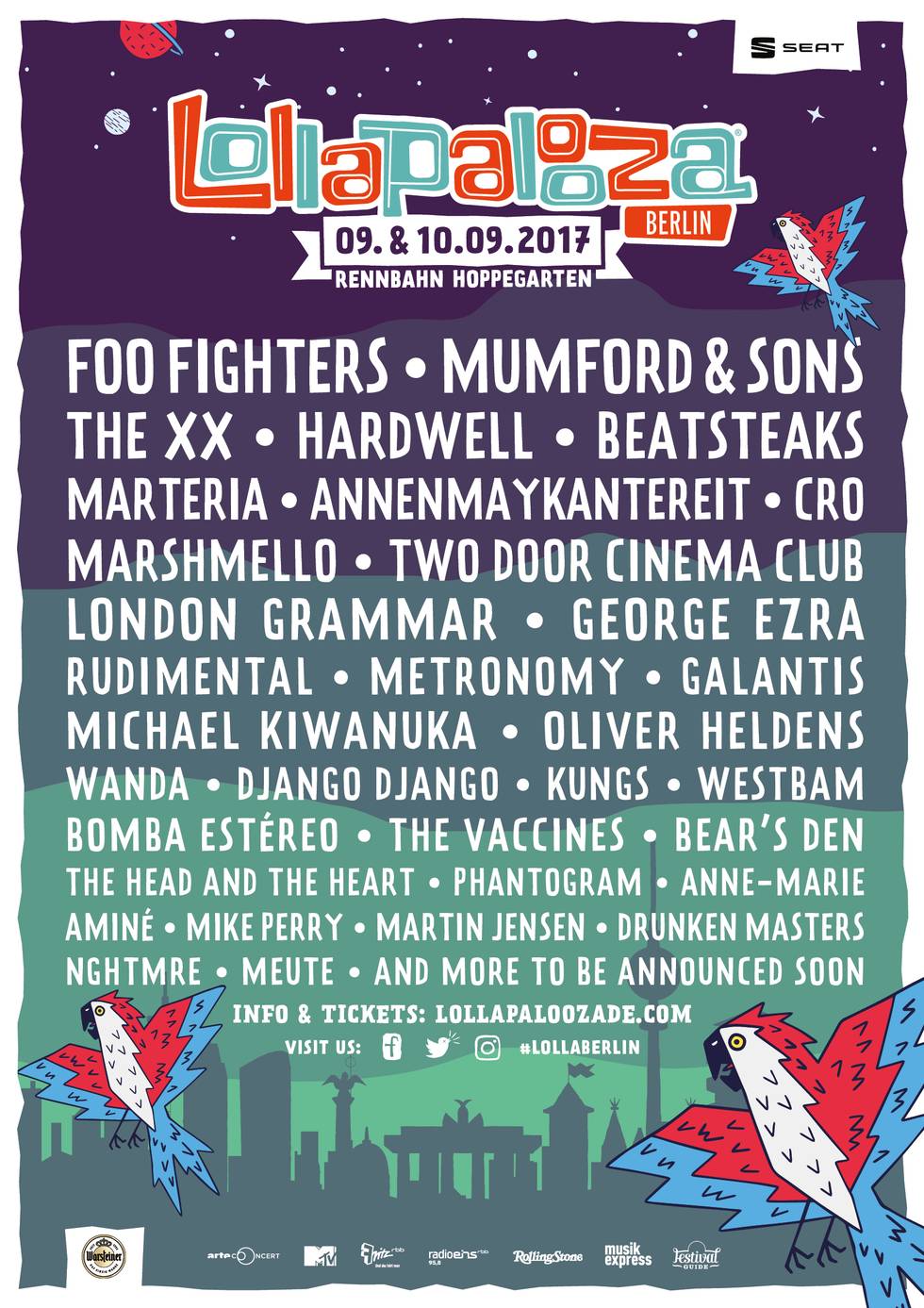 LOLLAPALOOZA 2017: LINE-UP UND DATUM