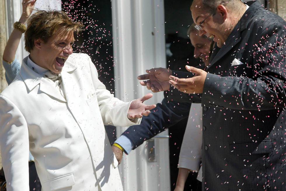 FILES-FRANCE-SOCIAL-HOMOSEXUALITY-MARRIAGE-ANNIVERSARY