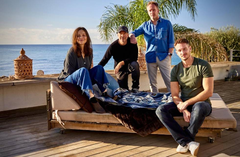 Mina Tander, Regisseur Christian Theede, Produzent Stefan Raiser und Vladimir Burlakov.