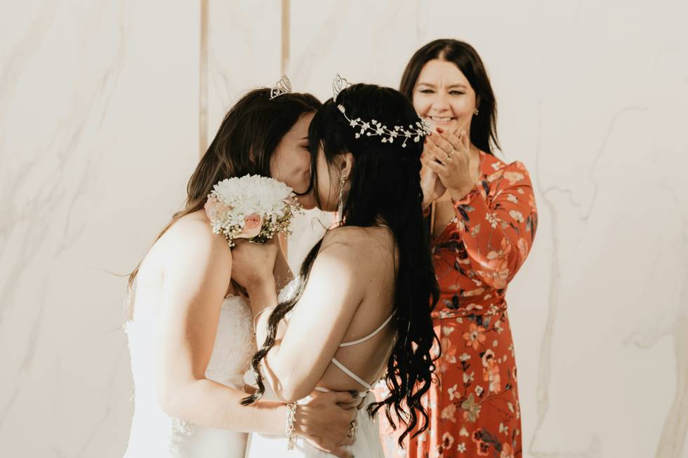 Lesbisches Paar Hochzeit