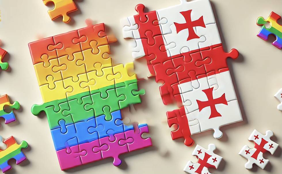 Georgien / LGBTIQ* Flaggen Puzzle