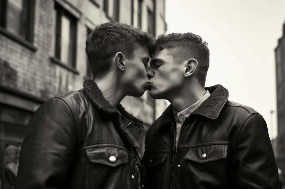 Schwul, Liebe, Paar, Kuss